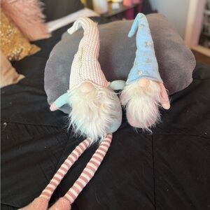 Plush Gnome Pair in Pastel Pink & Blue